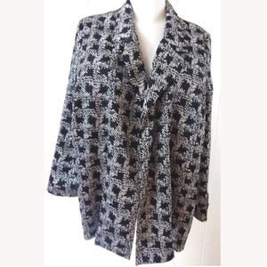 Forever 21 Plus Houndstooth Chiffon Jacket